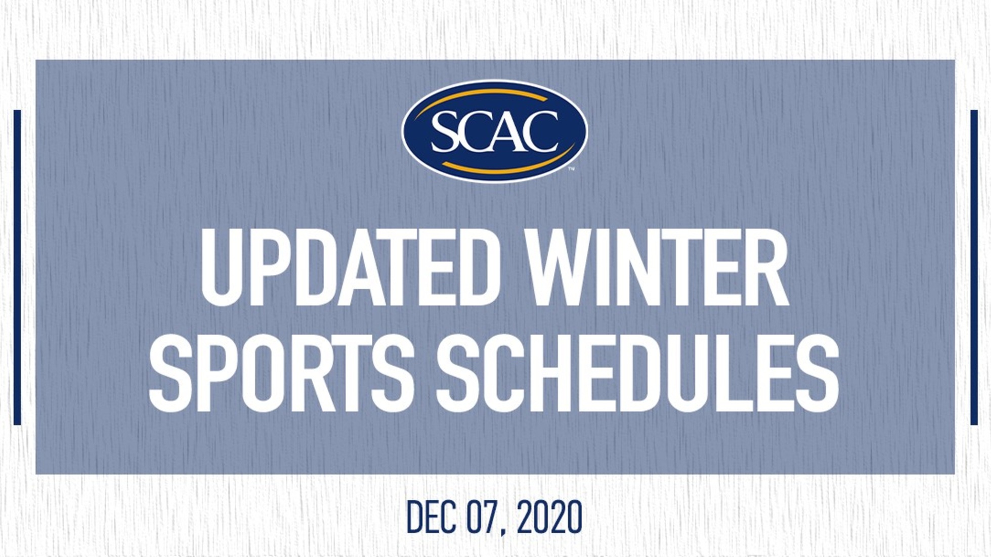 SCAC Announces Updated Schedules for Fall and Winter Sports
