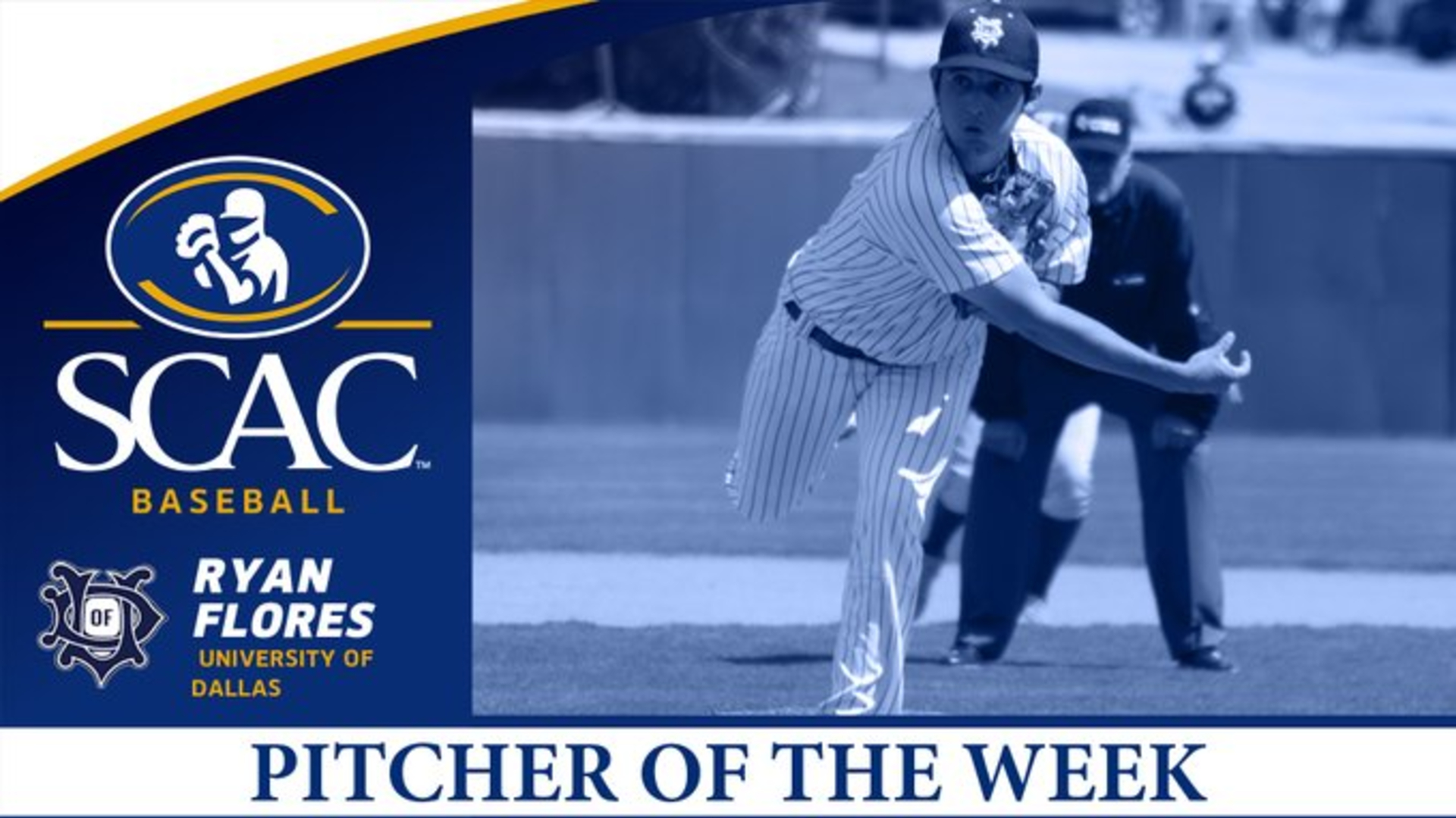 Flores Grabs SCAC Baseball Pitcher of the Week