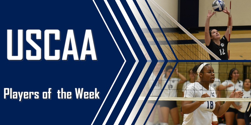 Whyte (Player) and Smith (Setter) Garner USCAA Weekly Honors