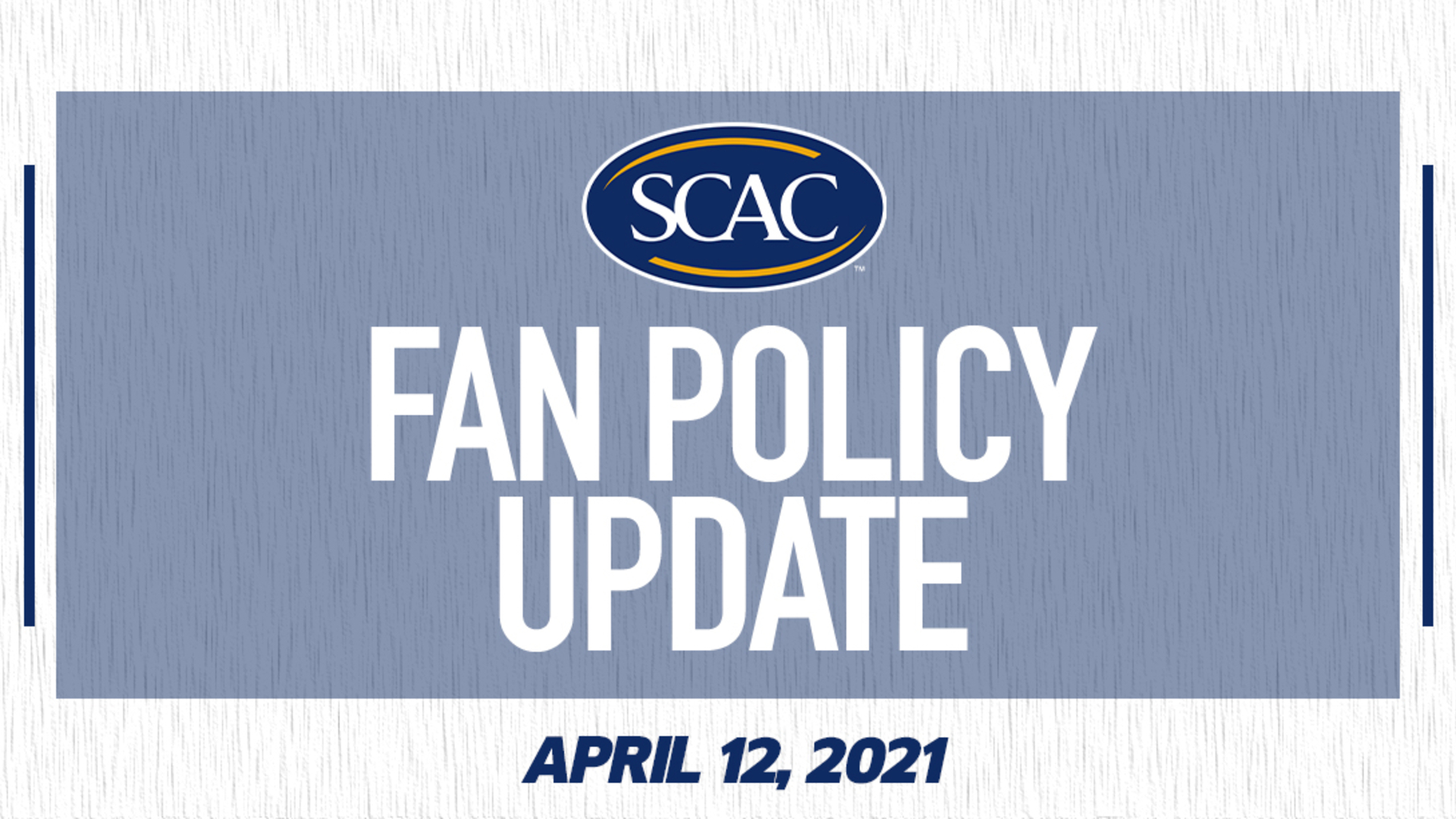 SCAC Announces Fan Policy Update for Championships