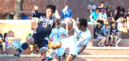 No. 1 Trinity University pounces Men's Soccer in SCAC opener, as Dallas falls 4-1 on the road