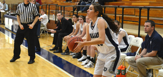 Women's Basketball breezes by Dallas Christian College, 76-51; Freshman guard Baker finishes with career-high nine 3-pointers and 34 points