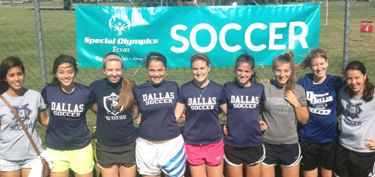 Women's Soccer volunteers at local Special Olympics Texas competitions