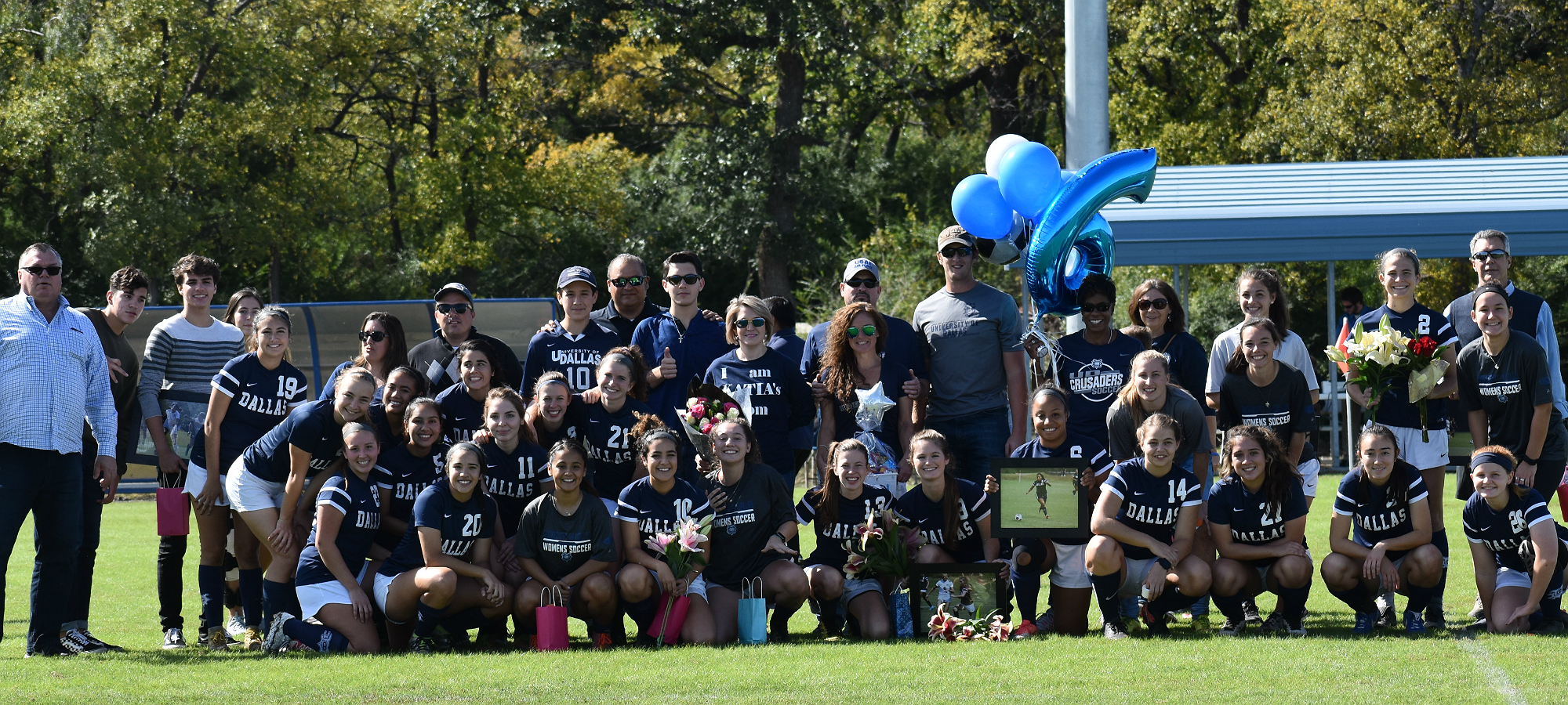 Crusaders celebrated its seniors before taking the field on Sunday.
