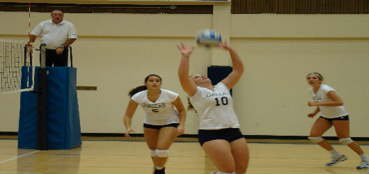 Volleyball splits matches at Austin College Invitational